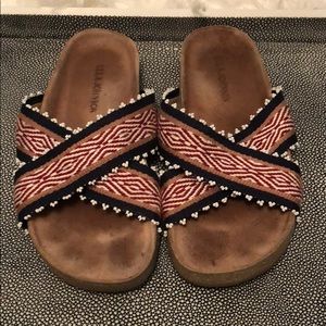 Ulla Johnson Babette Tribal Handloom Slide size 8